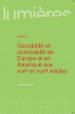 Sociabilité et convivialité en Europe et en Amérique aux XVIIe-XVIIIe siècles